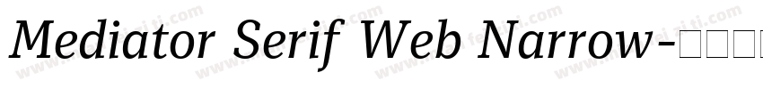 Mediator Serif Web Narrow字体转换